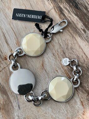 Dyrberg/Kern Emmeline faceted resin and shiny metal disc bracelet